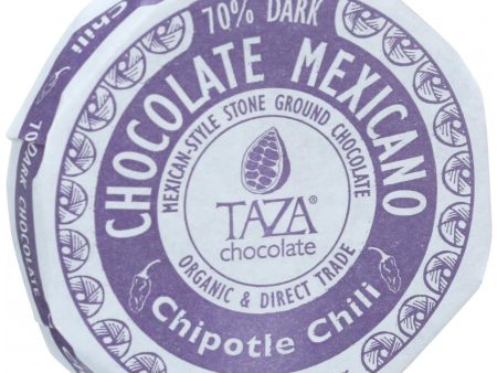 Taza Chocolate Organic Chocolate Mexicano Discs - 70 Percent Dark Chocolate - Chipotle Chili - 2.7 Oz - Case Of 12 Cheap