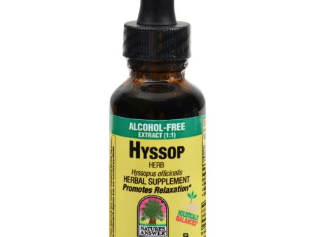 Nature s Answer Hyssop Extract - Alcohol-free - 1 Oz For Cheap