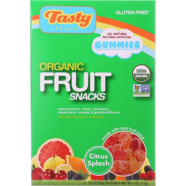 Tasty Brand Fruit Snacks - Organic - Citrus Splash - 4 Oz - Case Of 6 Sale