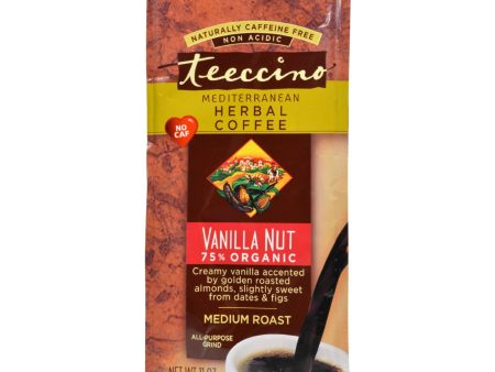 Teeccino Mediterranean Herbal Coffee - Medium Roast - Caffeine Free - Vanilla Nut - 11 Oz Online Hot Sale