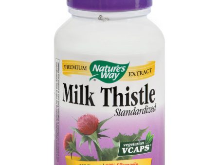 Nature s Way Milk Thistle Standardized - 120 Vegetarian Capsules Hot on Sale