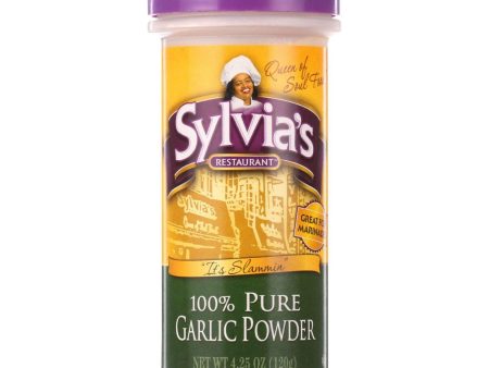 Sylvias Garlic Powder - 100 Percent Pure - 4.25 Oz - Case Of 6 For Discount