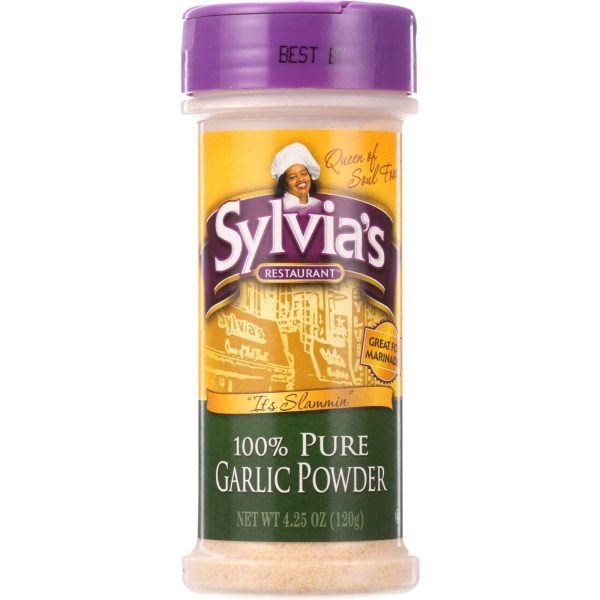 Sylvias Garlic Powder - 100 Percent Pure - 4.25 Oz - Case Of 6 For Discount