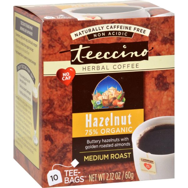 Teeccino Organic Tee Bags - Mediterranean Hazelnut - 10 Bags Fashion