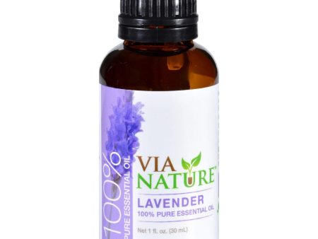 Via Nature Essential Oil - 100 Percent Pure - Lavender - Single - 1 Fl Oz For Cheap