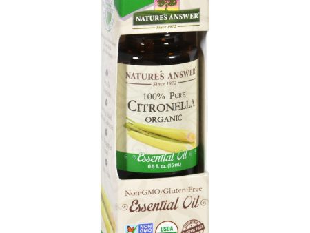 Natures Answer Essential Oil - Organic - Citronella - .5 Oz For Sale