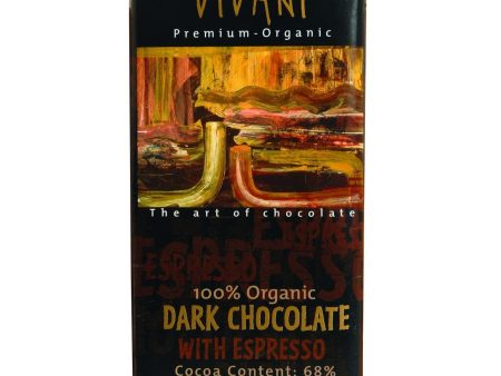 Vivani Organic Chocolate Bar - Dark Chocolate - 70 Percent Cocoa - Espresso - 3.5 Oz Bars - Case Of 10 Sale