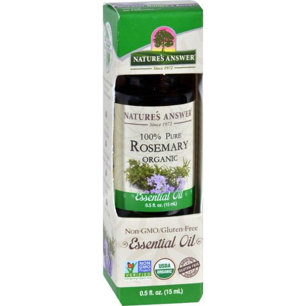 Natures Answer Essential Oil - Organic - Rosemary - .5 Oz Online Hot Sale