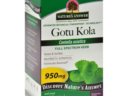 Nature s Answer Gotu-kola Herb - 950 Mg - 90 Caps Discount