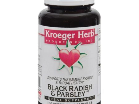 Kroeger Herb Black Radish And Parsley - 100 Capsules Hot on Sale