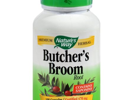 Nature s Way Butchers Broom Root - 100 Capsules For Cheap