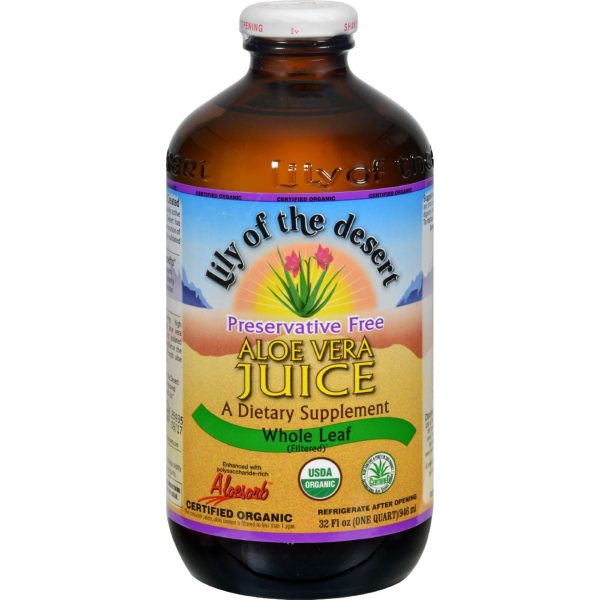 Lily Of The Desert Organic Aloe Vera Juice Whole Leaf - 32 Fl Oz on Sale