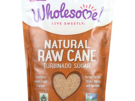 Wholesome Sweeteners Sugar - Natural Raw Cane - Turbinado - Fair Trade - 1.5 Lb - Case Of 12 For Discount