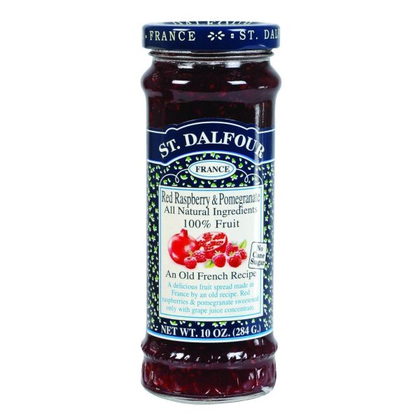 St Dalfour Fruit Spread - Deluxe - 100 Percent Fruit - Raspberry And Pomegranate - 10 Oz - Case Of 6 Online Hot Sale