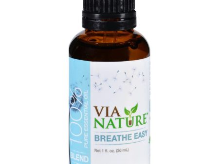 Via Nature Essential Oil Blend - Breathe Easy - 1 Fl Oz For Discount