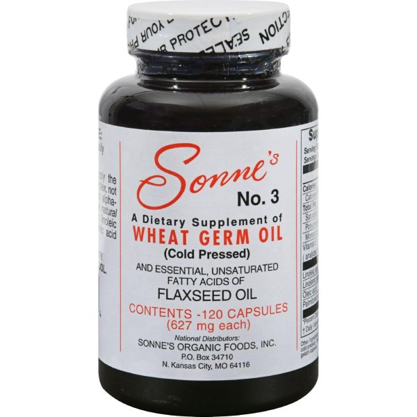 Sonne s No. 3 Wheat Germ Oil - 627 Mg Each - 120 Caps For Cheap