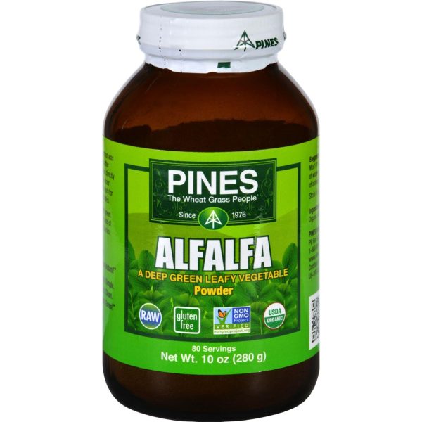 Pines International Alfalfa - Organic - Powder - 10 Oz For Cheap