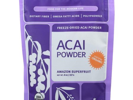 Navitas Naturals Acai Powder - Organic - Freeze-dried - 8 Oz - Case Of 12 Supply