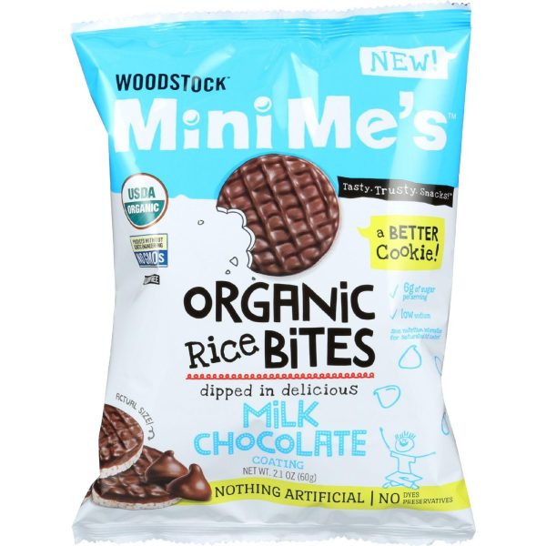 Woodstock Rice Bites - Organic - Mini Me s - Milk Chocolate - 2.1 Oz - Case Of 8 Online now