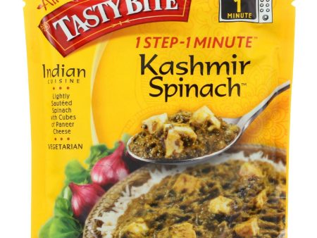 Tasty Bite Entrees - Indian Cuisine - Kashmir Spinach - 10 Oz - Case Of 6 Online now