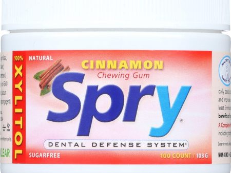 Spry Chewing Gum - Xylitol - Cinnamon - 100 Count - 1 Each Supply