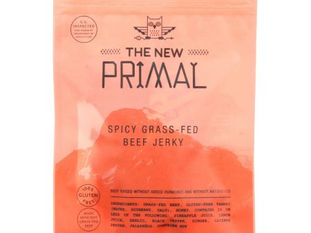 The New Primal Beef Jerky - Spicy - Gluten Free - 2 Oz - Case Of 8 Sale