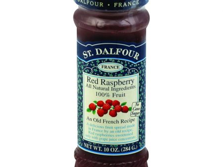 St Dalfour Fruit Spread - Deluxe - 100 Percent Fruit - Red Raspberry - 10 Oz - Case Of 6 Supply