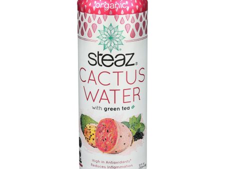 Steaz Cactus Water With Green Tea - Case Of 12 - 12 Oz. Hot on Sale