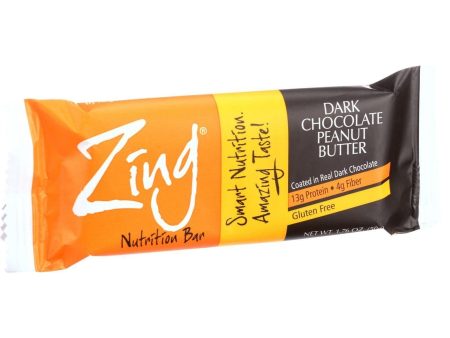 Zing Bars Nutrition Bar - Chocolate Peanut Butter - 1.76 Oz Bars - Case Of 12 Supply