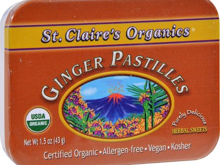 St Claire s Organics Ginger Pastilles Herbal Sweets - 1.5 Oz - Case Of 6 Online Sale