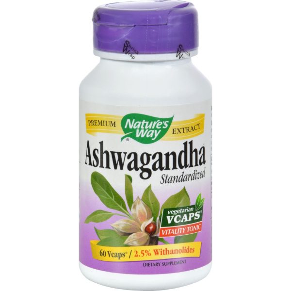 Nature s Way Ashwagandha Standardized - 60 Vegetarian Capsules on Sale