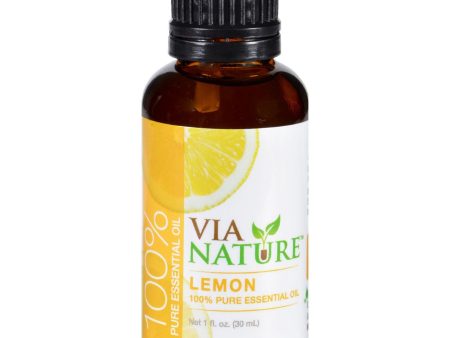 Via Nature Essential Oil - 100 Percent Pure - Lemon - 1 Fl Oz Cheap