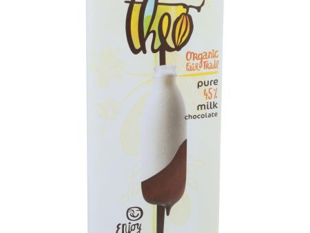 Theo Chocolate Organic Chocolate Bar - Classic - Milk Chocolate - 45 Percent Cacao - Pure - 3 Oz Bars - Case Of 12 Cheap