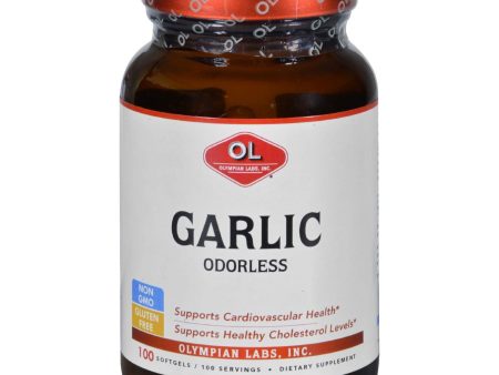 Olympian Labs Garlic - Odorless - 100 Softgels on Sale