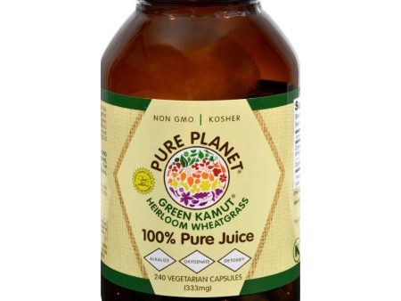 Pure Planet Green Kamut Wheatgrass - 240 Vegetarian Capsules Fashion