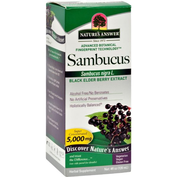 Nature s Answer Sambucus Nigra Black Elder Berry Extract - 4 Fl Oz Sale