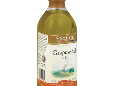 Spectrum Naturals Refined Grapeseed Oil - Case Of 12 - 16 Fl Oz. Discount