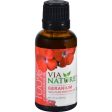 Via Nature Essential Oil - 100 Percent Pure - Geranium - 1 Fl Oz Supply