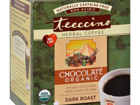 Teeccino Herbal Coffee Chocolate Dark Roast - 10 Tea Bags - Case Of 6 For Discount