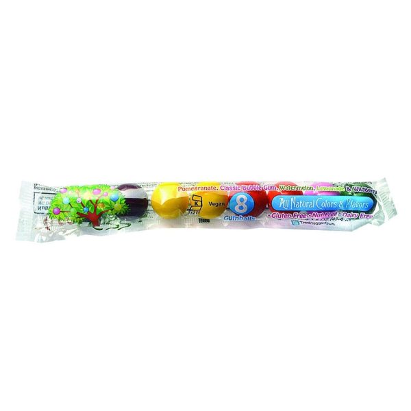 Tree Hugger Gumballs - Fantastic Fruit - 8 Count Tubes - 1.6 Oz - Case Of 12 Supply