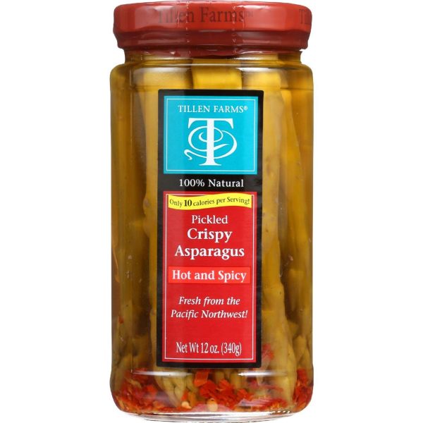 Tillen Farms Asparagus - Pickled - Hot And Spicy Crispy - 12 Oz - Case Of 6 For Sale