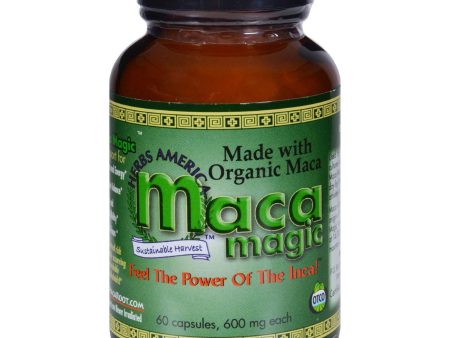 Maca Magic - Organic - 600 Mg - 60 Capsules Online now