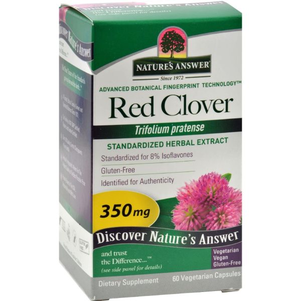 Nature s Answer Red Clover Tops Extract - 60 Vegetarian Capsules Fashion