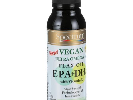 Spectrum Essentials Flax Oil - Ultra Omega 3 - Epa Plus Dha With Vitamin D - Vegan - 8 Oz Online Sale