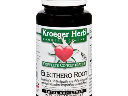 Kroeger Herb Complete Concentrate - Eleuthero Root - 90 Vegetarian Capsules For Discount