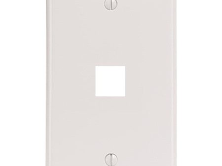 LEVITON 41080-1WP 1-Port QuickPort(R) Wall Plate (White) For Cheap