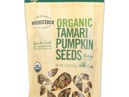 Woodstock Seeds - Organic - Pumpkin - Tamari - 9 Oz - Case Of 8 Online now