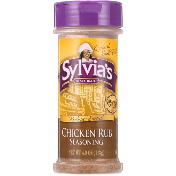 Sylvias Seasoning - Chicken Rub - 4 Oz - Case Of 6 For Discount