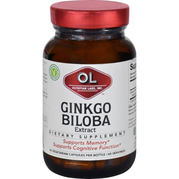 Olympian Labs Ginkgo Biloba Extract - 60 Mg - 60 Vegetarian Capsules Supply