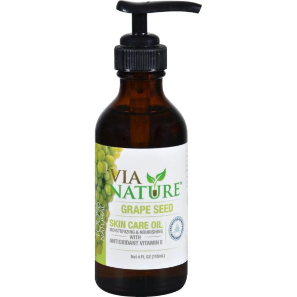 Via Nature Carrier Skin Care Oil - Grape Seed - 4 Fl Oz Fashion